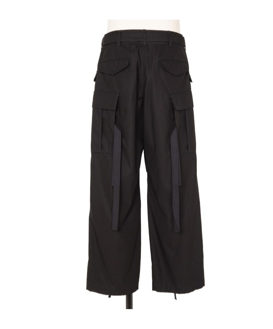 Sacai Belt-loop Casual Pants In Black