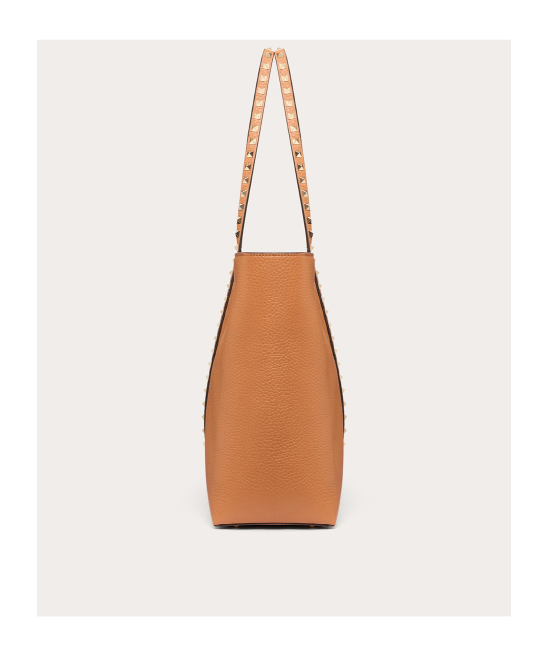 Valentino Rockstud Shoulder Bag In Almond Beige