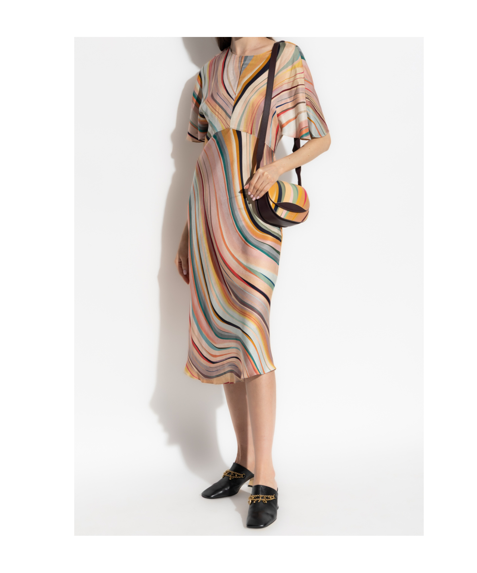 Ps By Paul Smith Ps Paul Smith Short-sleeved Stripe Patterned Dress