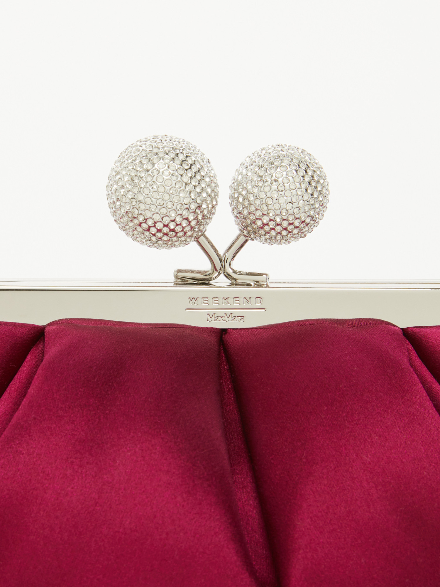 Weekend Max Mara Pasticcino Small Gold Clutch In Red