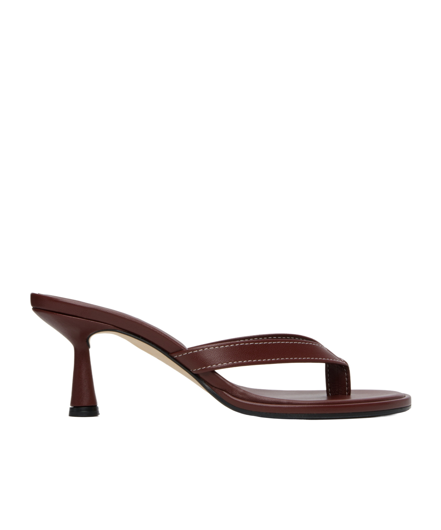 Aeyde Daphne Leather Pointed-toe High-heeled Sandals In Burgundy
