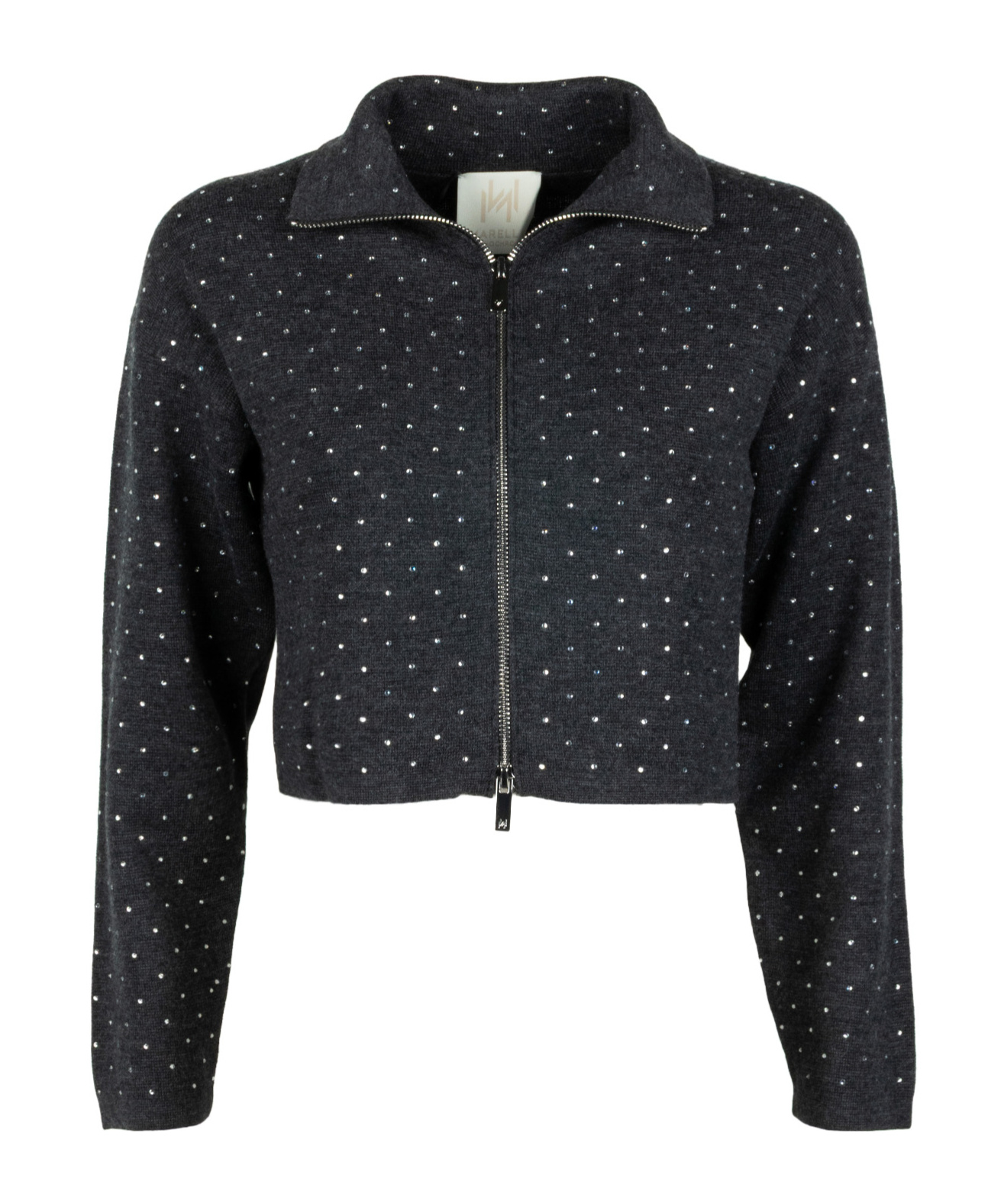 Marella Long-sleeved Knitted Cardigan In Black