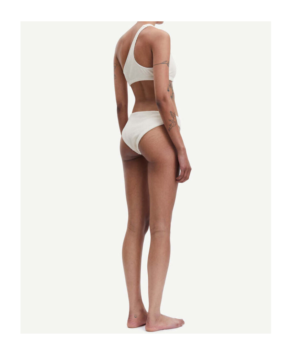 Samsoe & Samsoe Asymmetric One Shoulder Bikini Top In Neutral