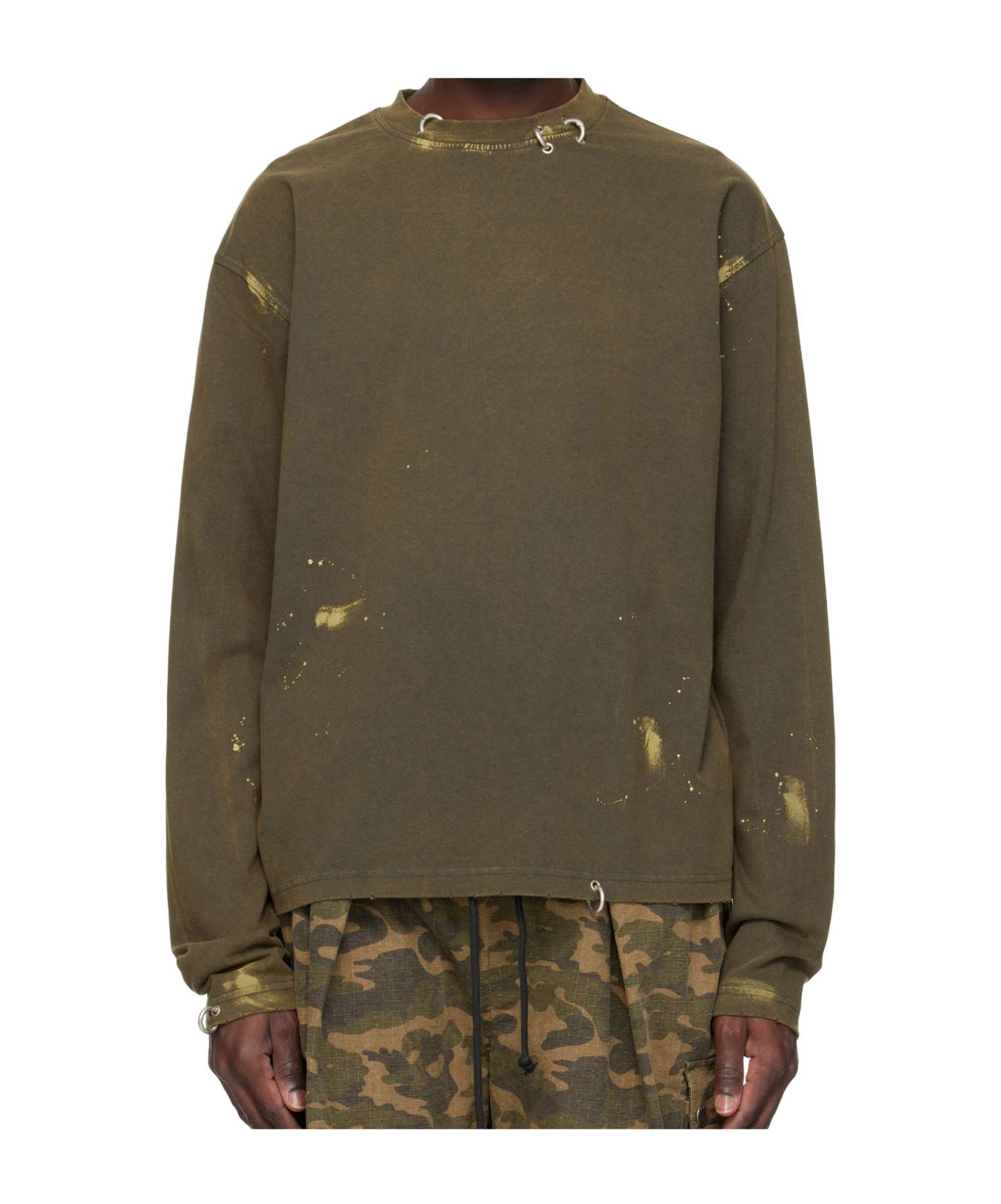 We11 Done Faded Effect T-shirt In Green