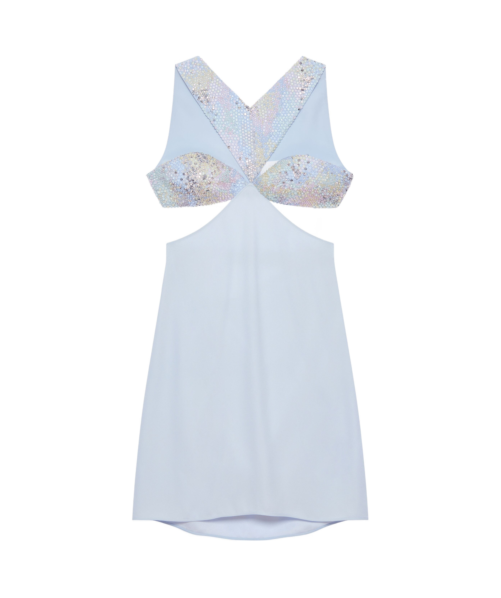 Givenchy Cut Out Dress In Crepe Satin With Sequins And Crystals In Colorful