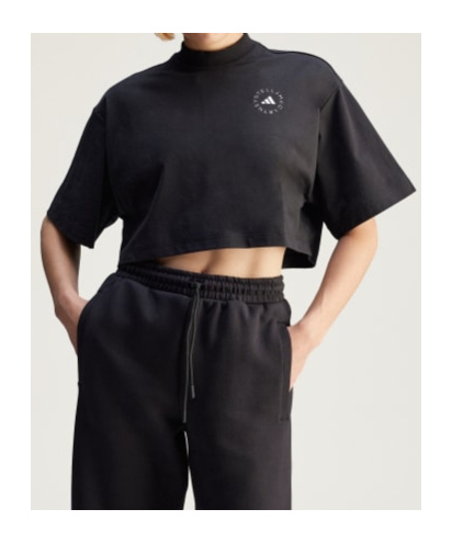 Adidas By Stella Mccartney Short-sleeved T-shirt In Black