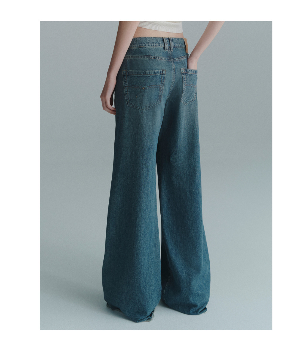 Marella Low-rise Wide-leg Jeans In Blue