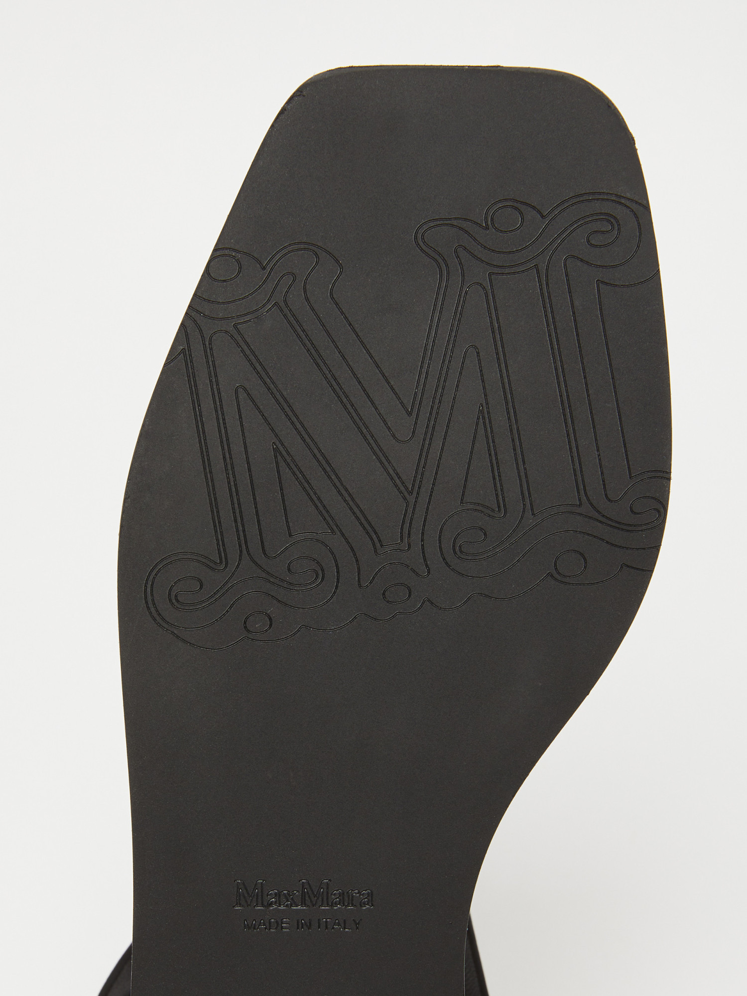 Max Mara Leather Sandals With Premium Quality In Green
