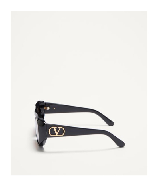 Valentino Full Frame Sunglasses In Black/brown