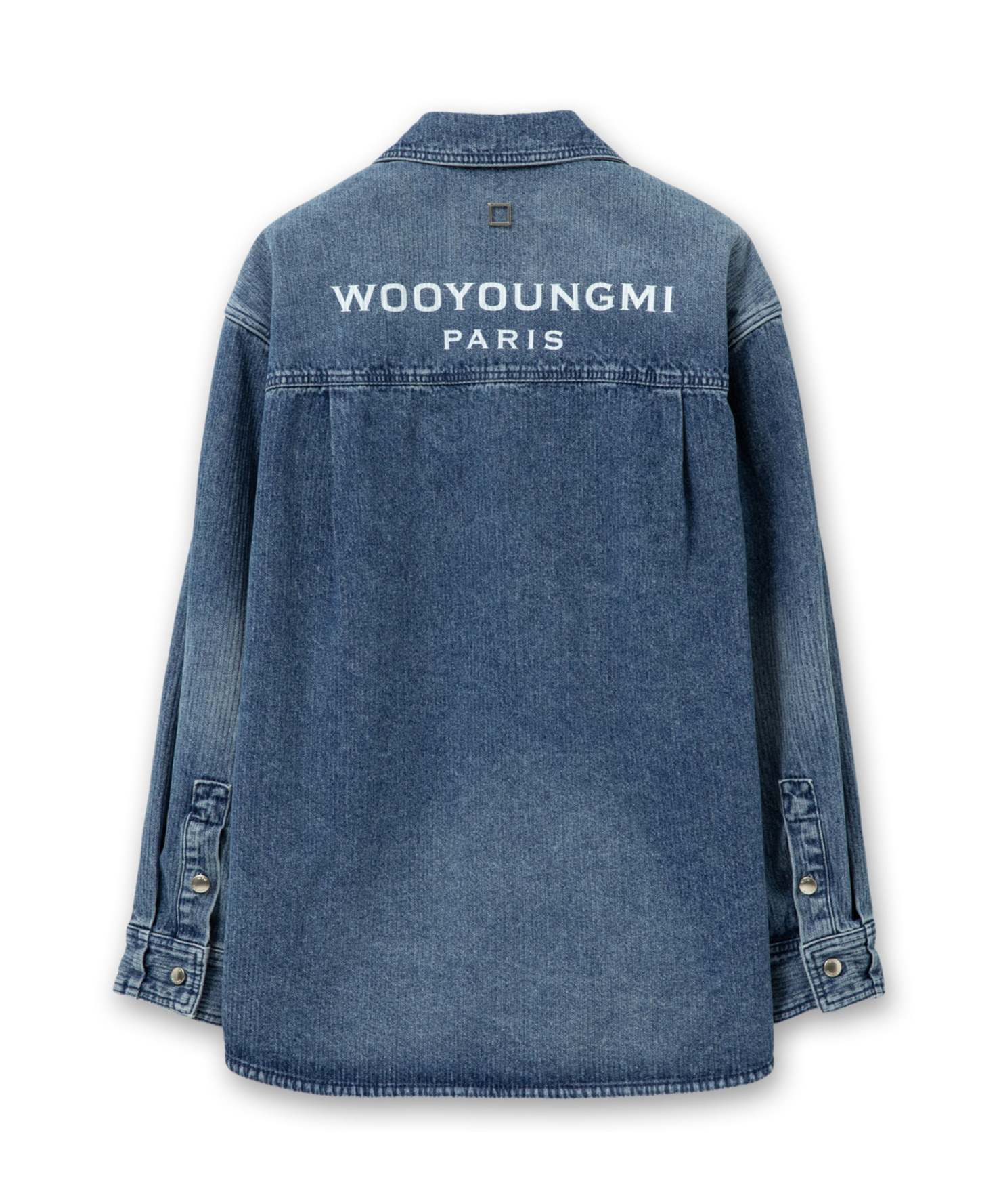 Wooyoungmi Long-sleeved Denim Shirt Jacket In Blue