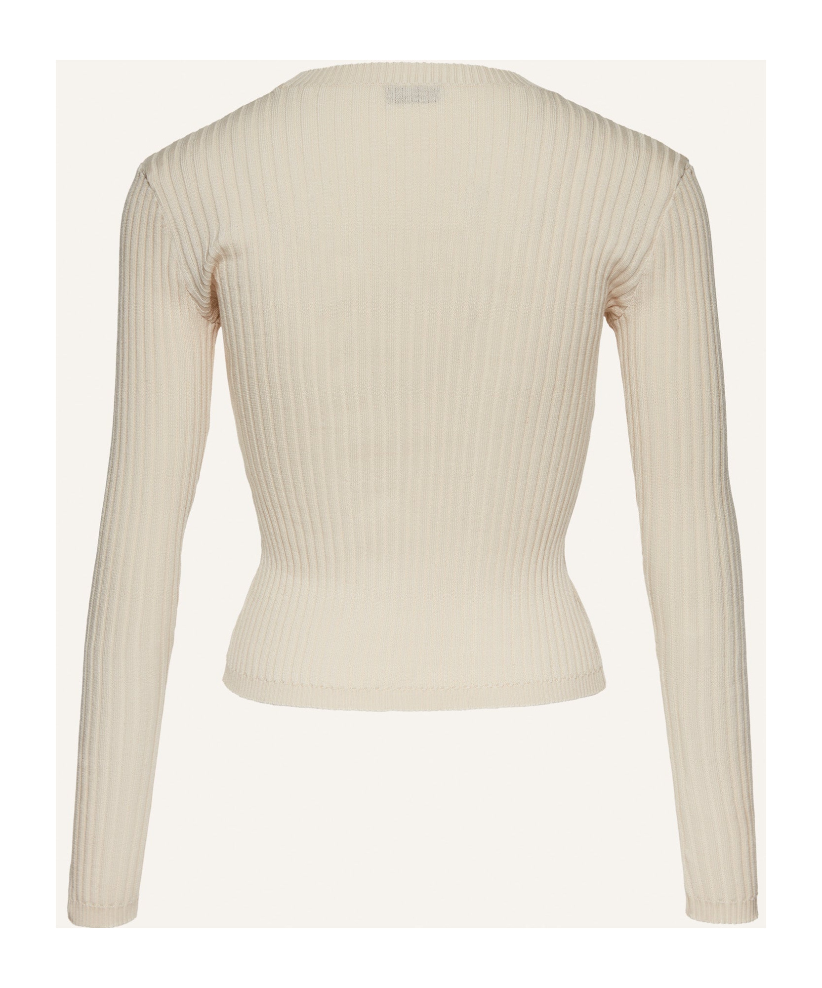 Magda Butrym Crochet-trimmed Ribbed Cotton Cardigan In Nude