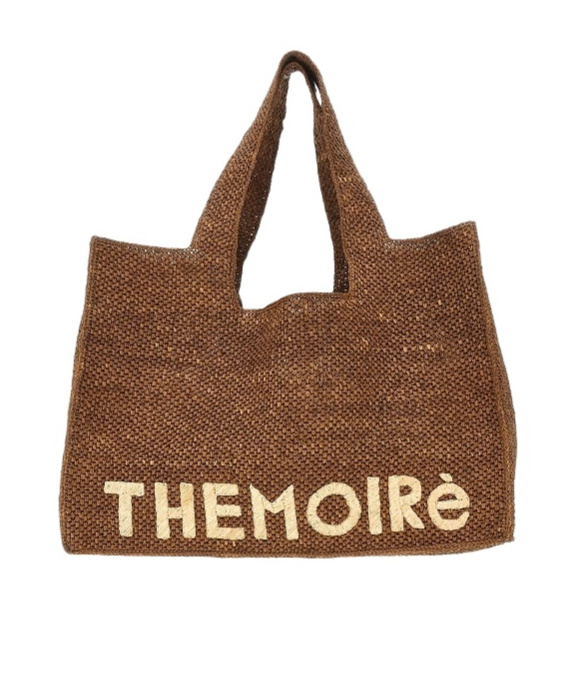 Themoirè Morea Woven Texture Tote Bag In Brown