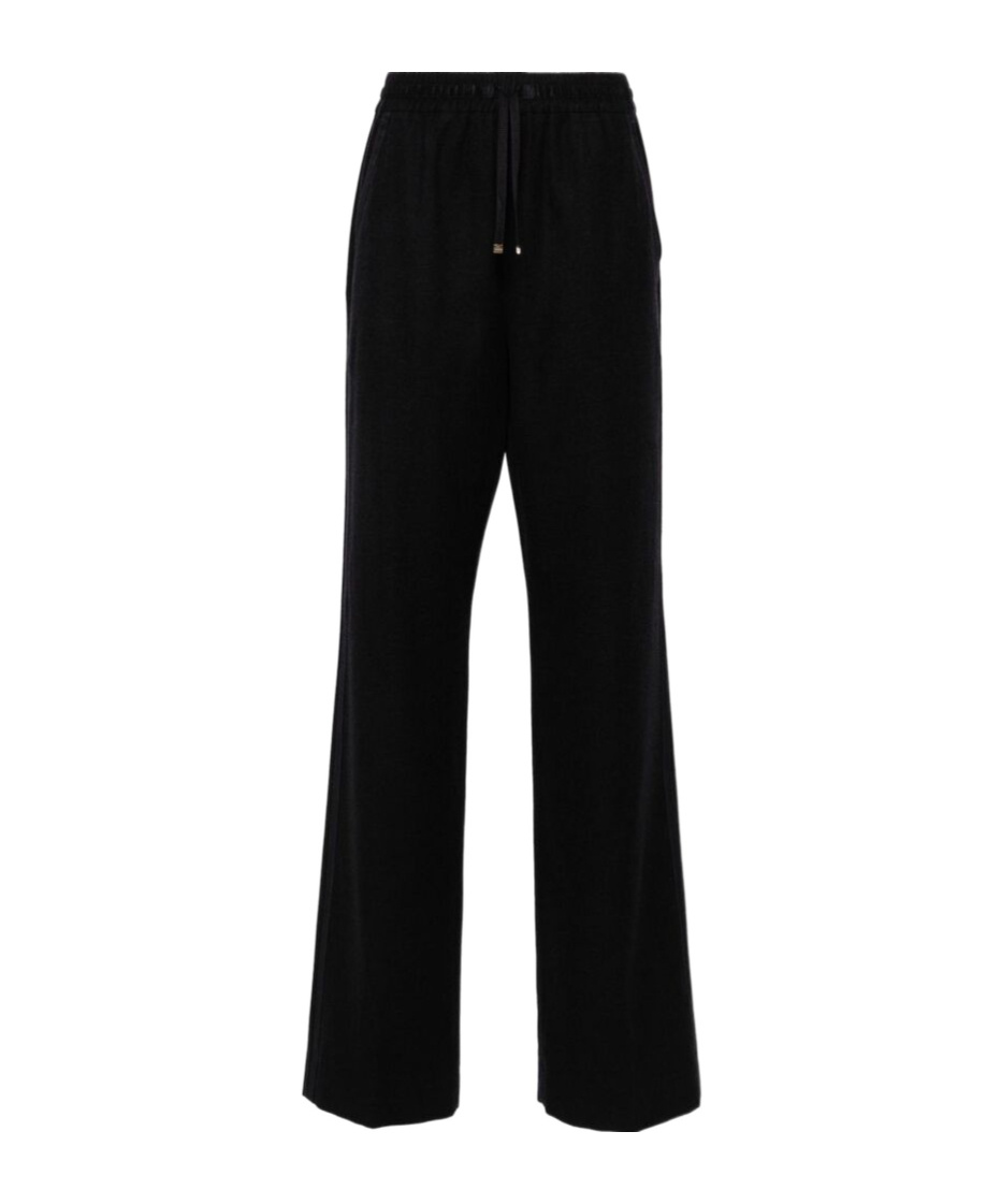 Moncler Virgin Wool Blend Pants In Blue