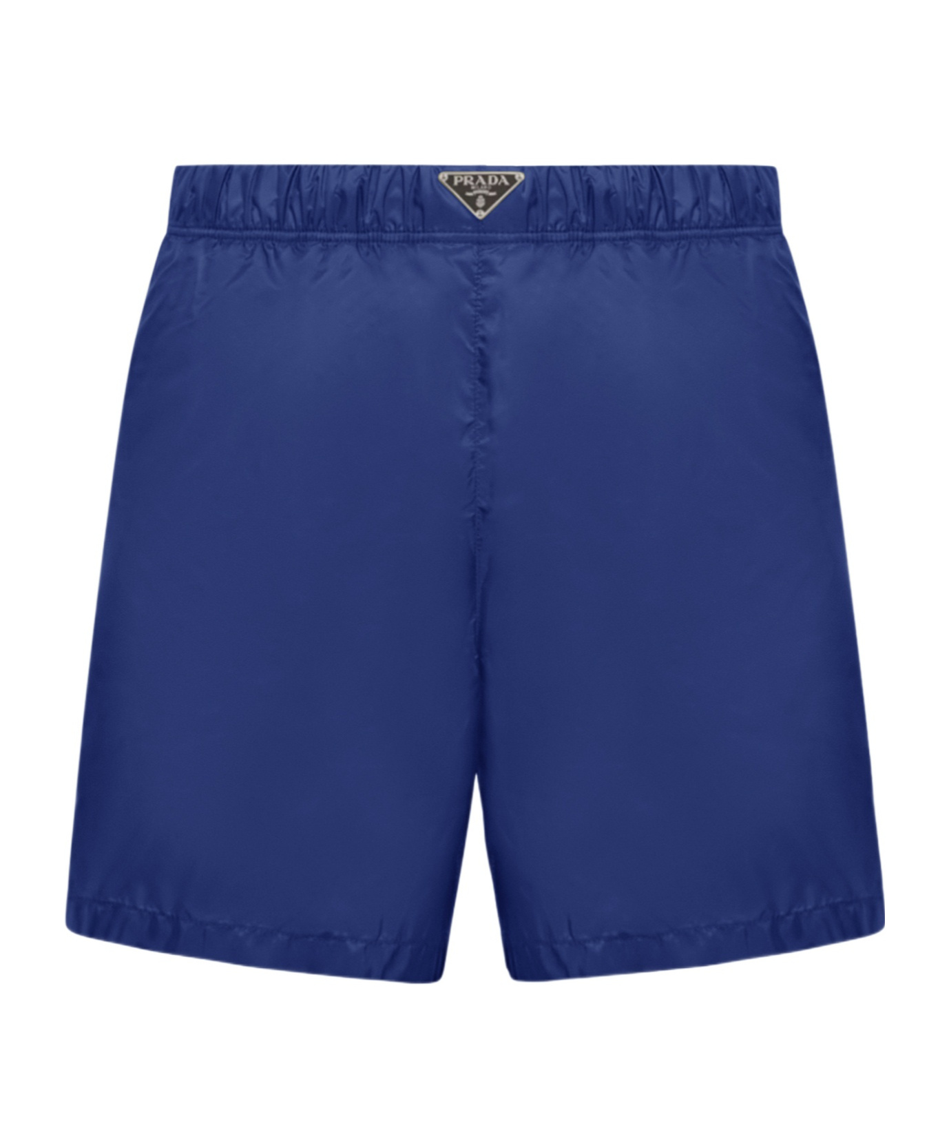 Prada Elastic Waist Swimming Trunks In Blue