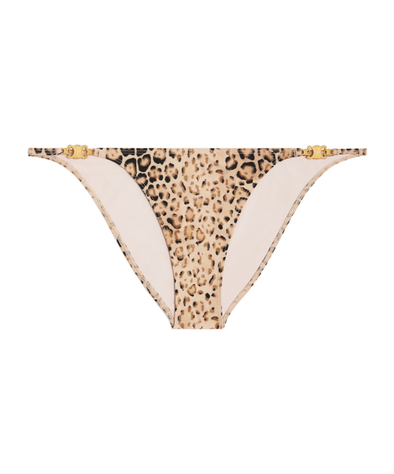 Celine Leopard Print Swimsuit Bottoms In Nude