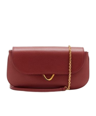 Coccinelle Dew Leather Crossbody Bag In Red