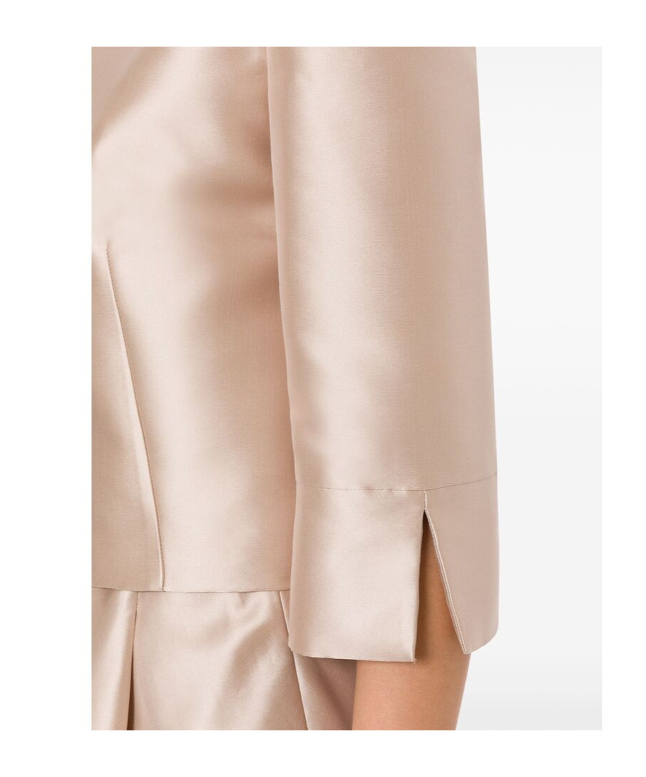 Alberta Ferretti Long-sleeved Casual Jacket In Nude