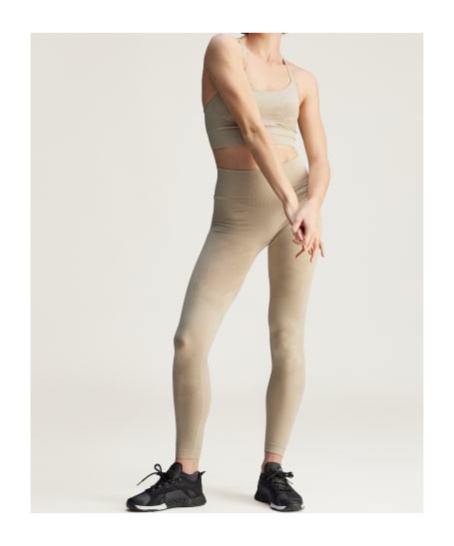 Adidas By Stella Mccartney Truestrength Paneled Printed Stretch Leggings In Nude