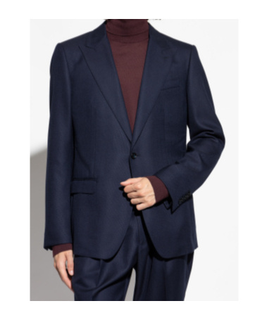 Dolce & Gabbana Two-button Wool Blazer In Blue