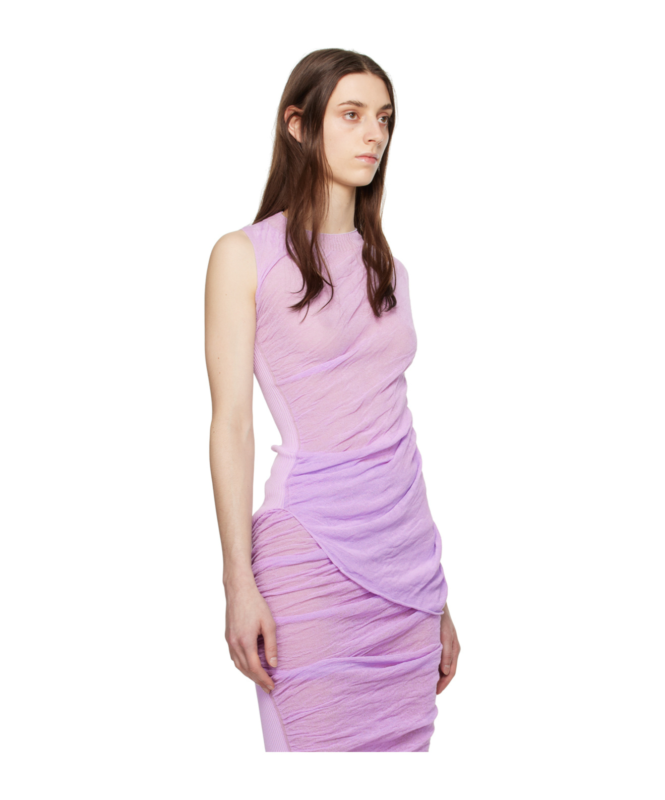 Issey Miyake Asymmetrical Vest In Pink