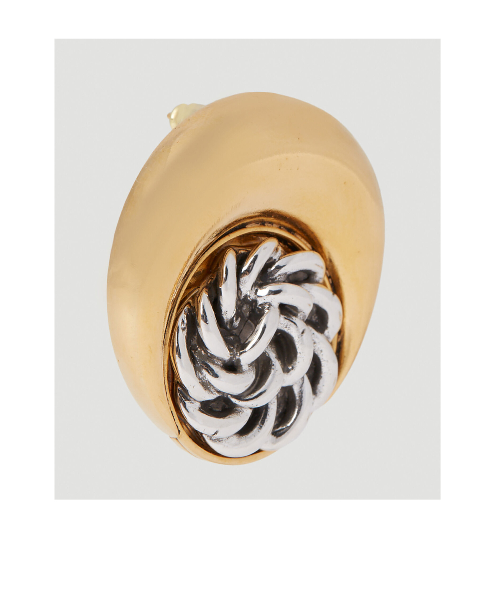 Marine Serre Regenerated Buttons Moon Earrings In Yellow