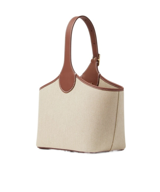Loro Piana Bobbin Bucket Bag In Natural Color/caramel Color/sun Gold