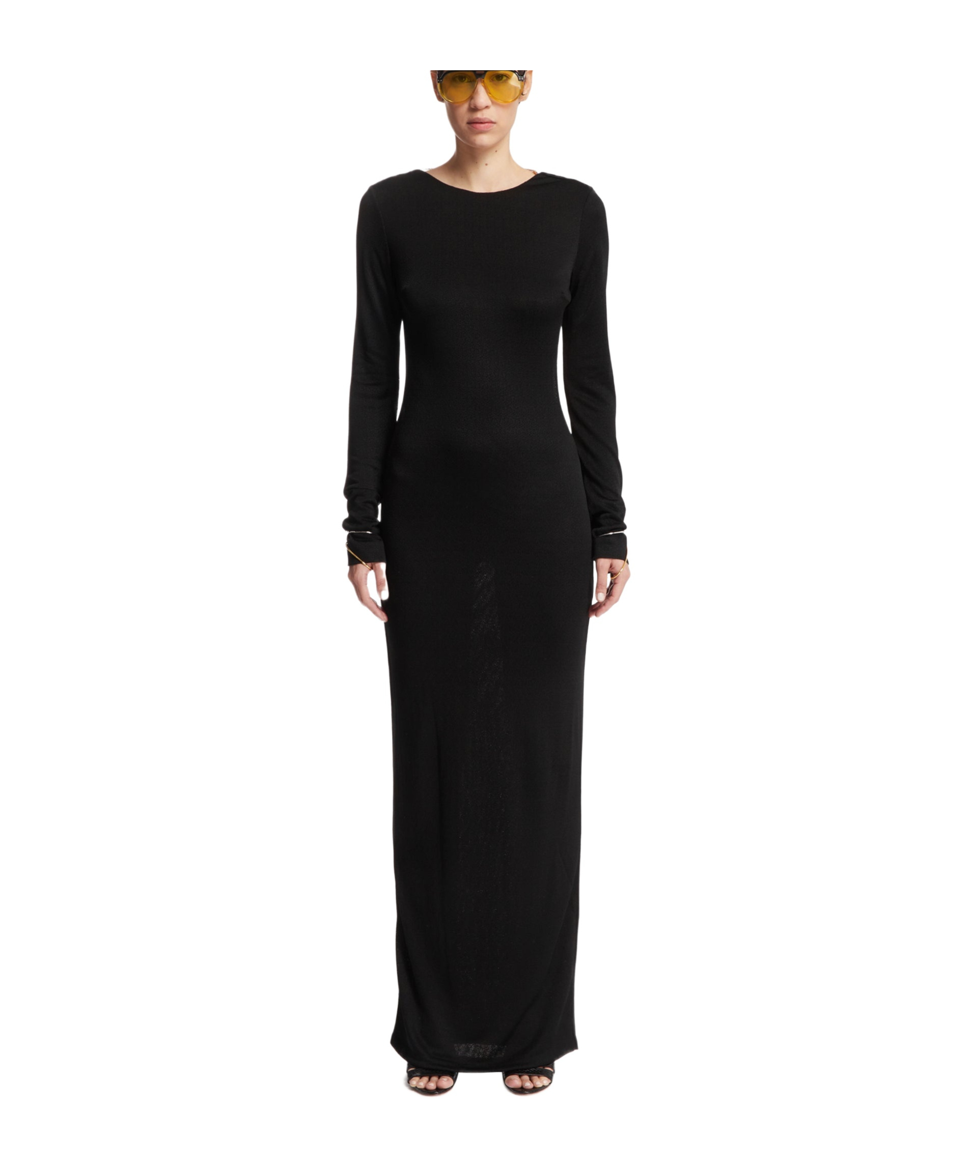 Saint Laurent Backless Dress In Black