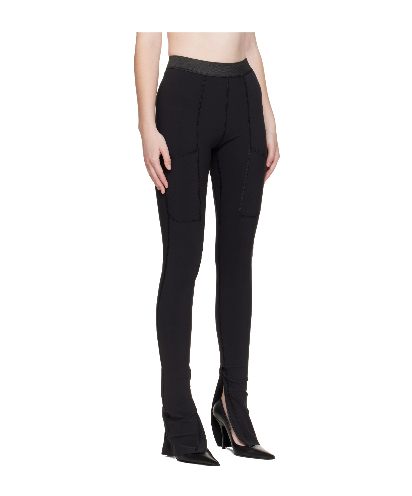 Coperni Elastic Waist Leggings In Black