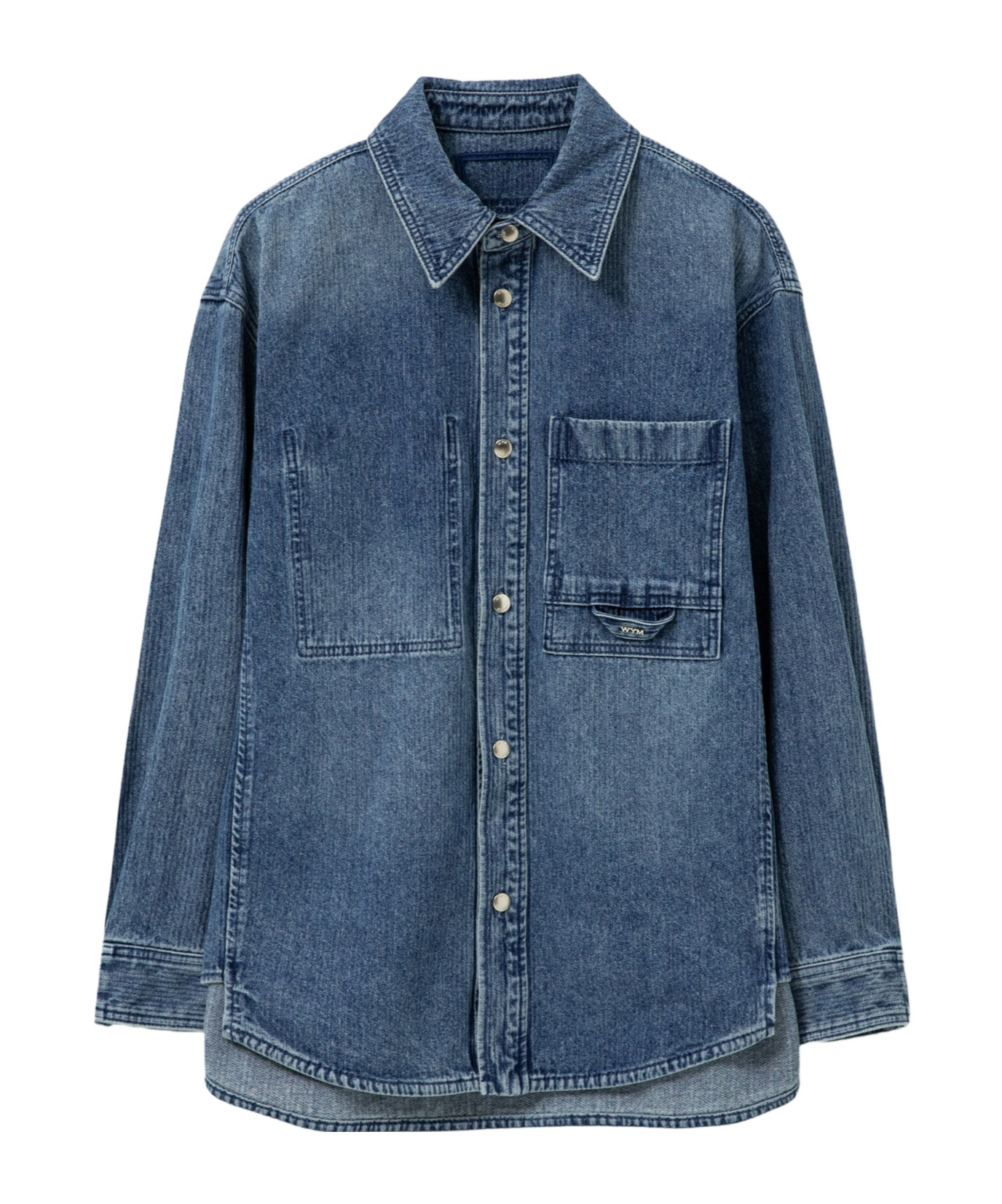 Wooyoungmi Long-sleeved Denim Shirt Jacket In Blue