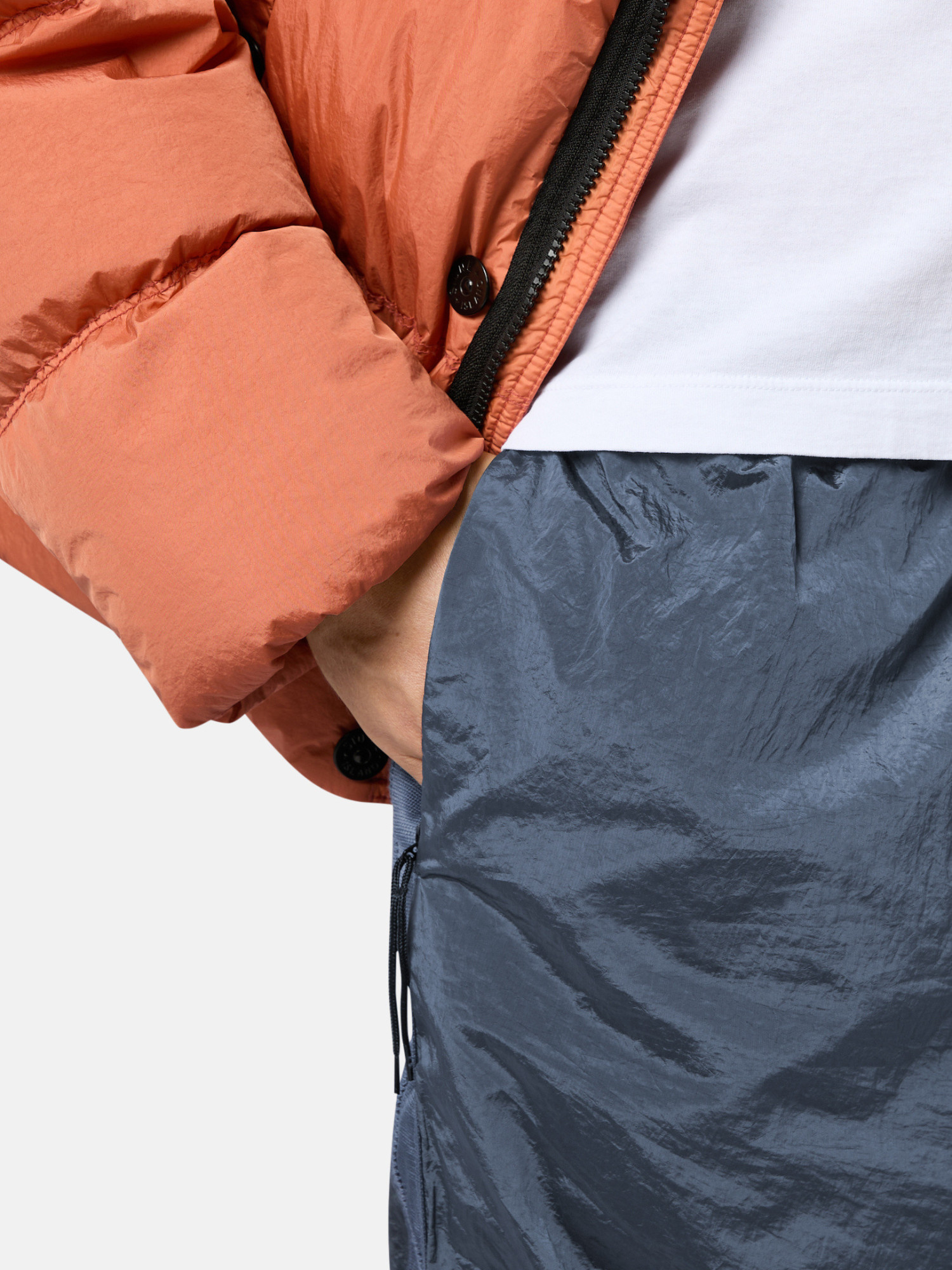 Stone Island Elastic Waist-edge Casual Pants In Blue