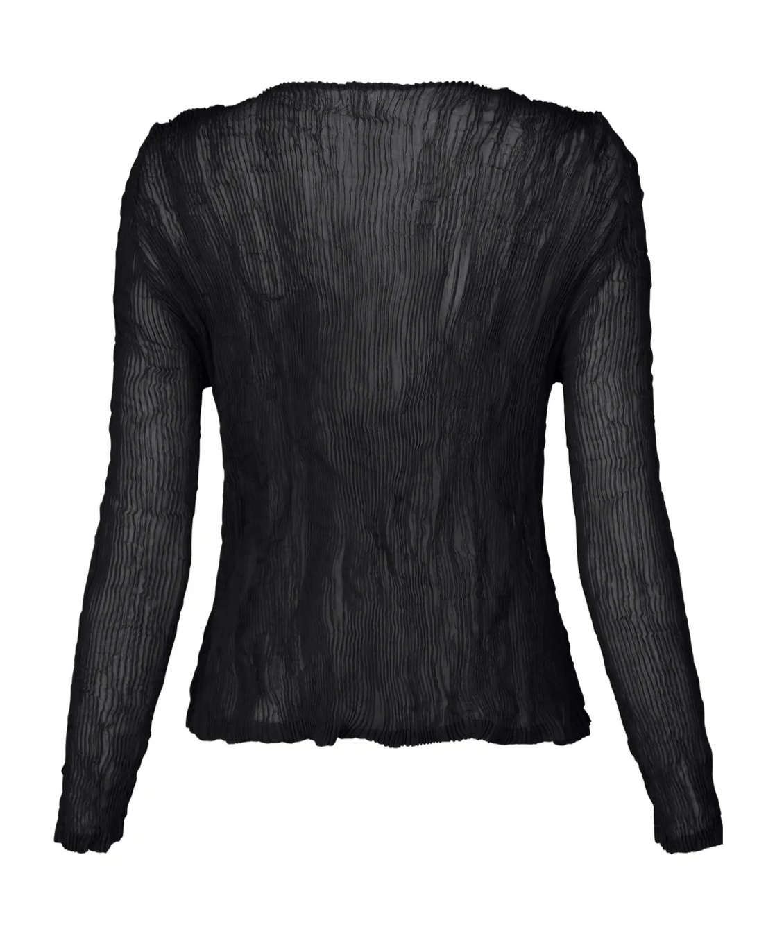 Issey Miyake Chiffon Cardigan In Black