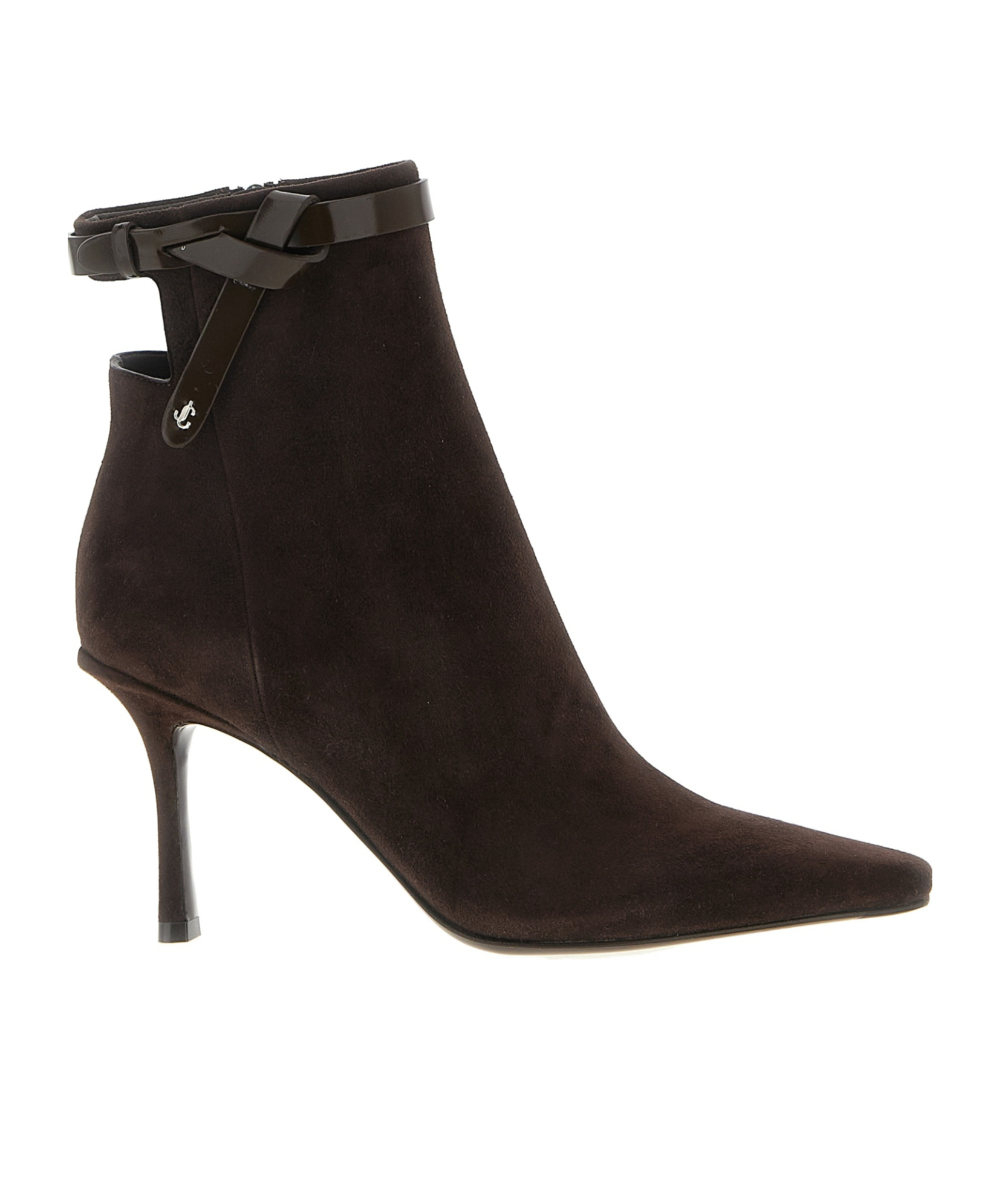 Jimmy Choo Suede Stiletto Ankle Boots With Pointed Toe In Brown