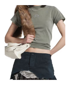 Balenciaga Women's Loop Sports Icon Fitted T-shirt In Grey In Gray