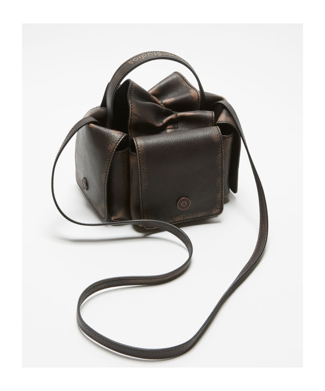 Acne Studios Mini Multi-pocket Crossbody Bag In Black