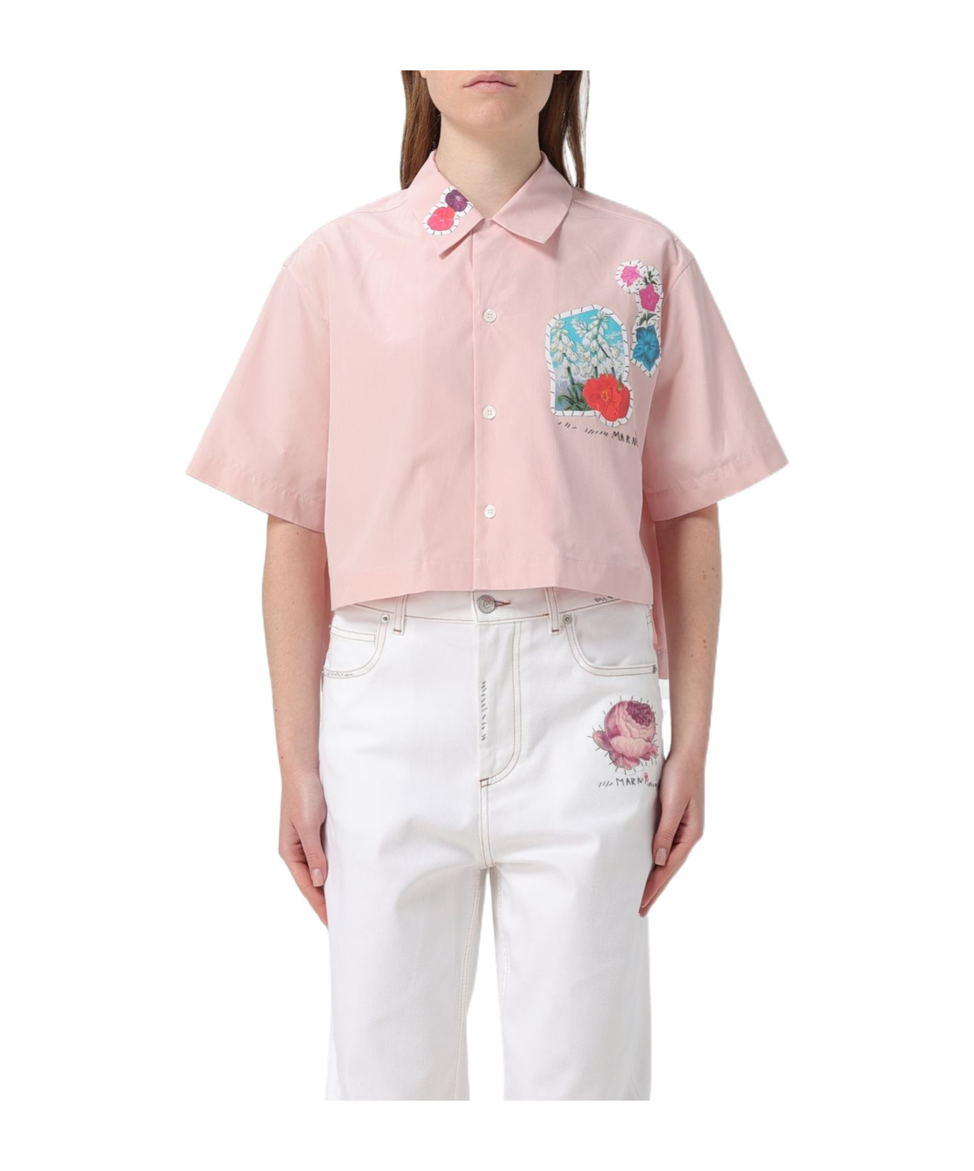 Marni Shirt Woman Color Pink In White