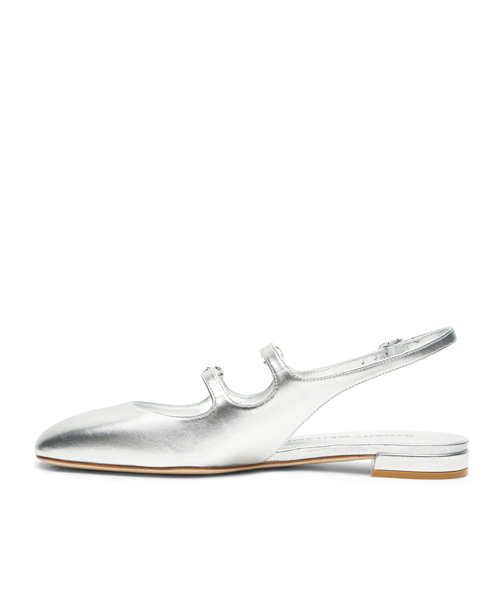 Stuart Weitzman Claris Mj Slingback Shoes In White