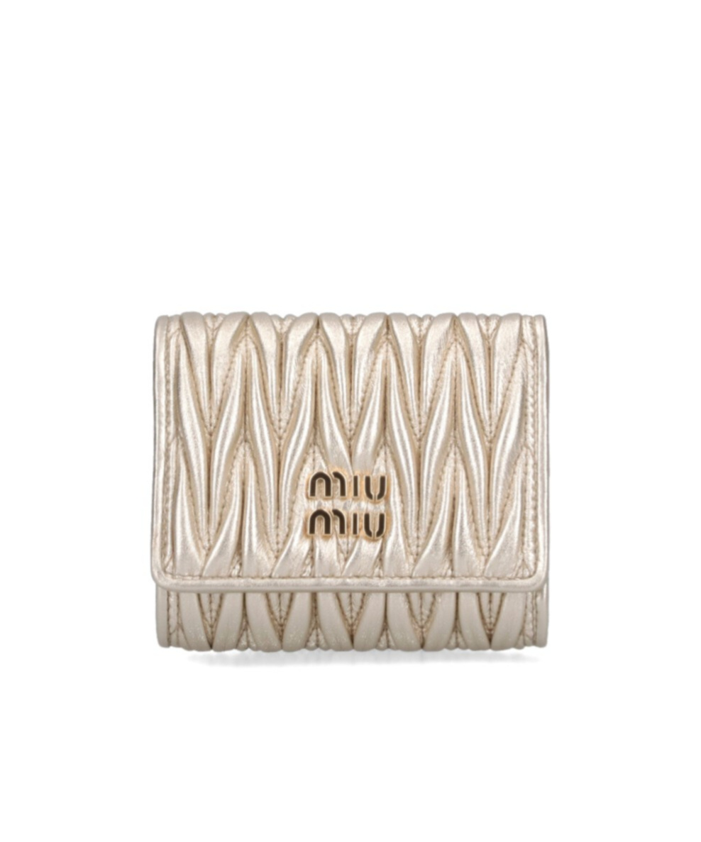 Miu Miu Folding Wallet In Nude