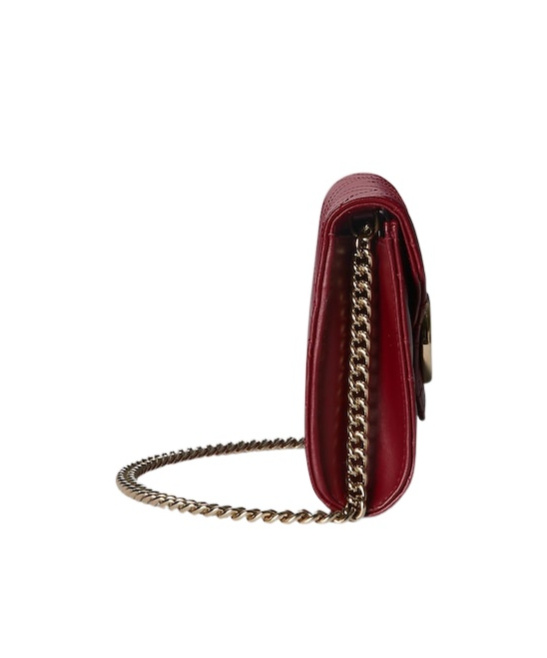 Gucci Gg Marmont Wallet On Chain In Burgundy
