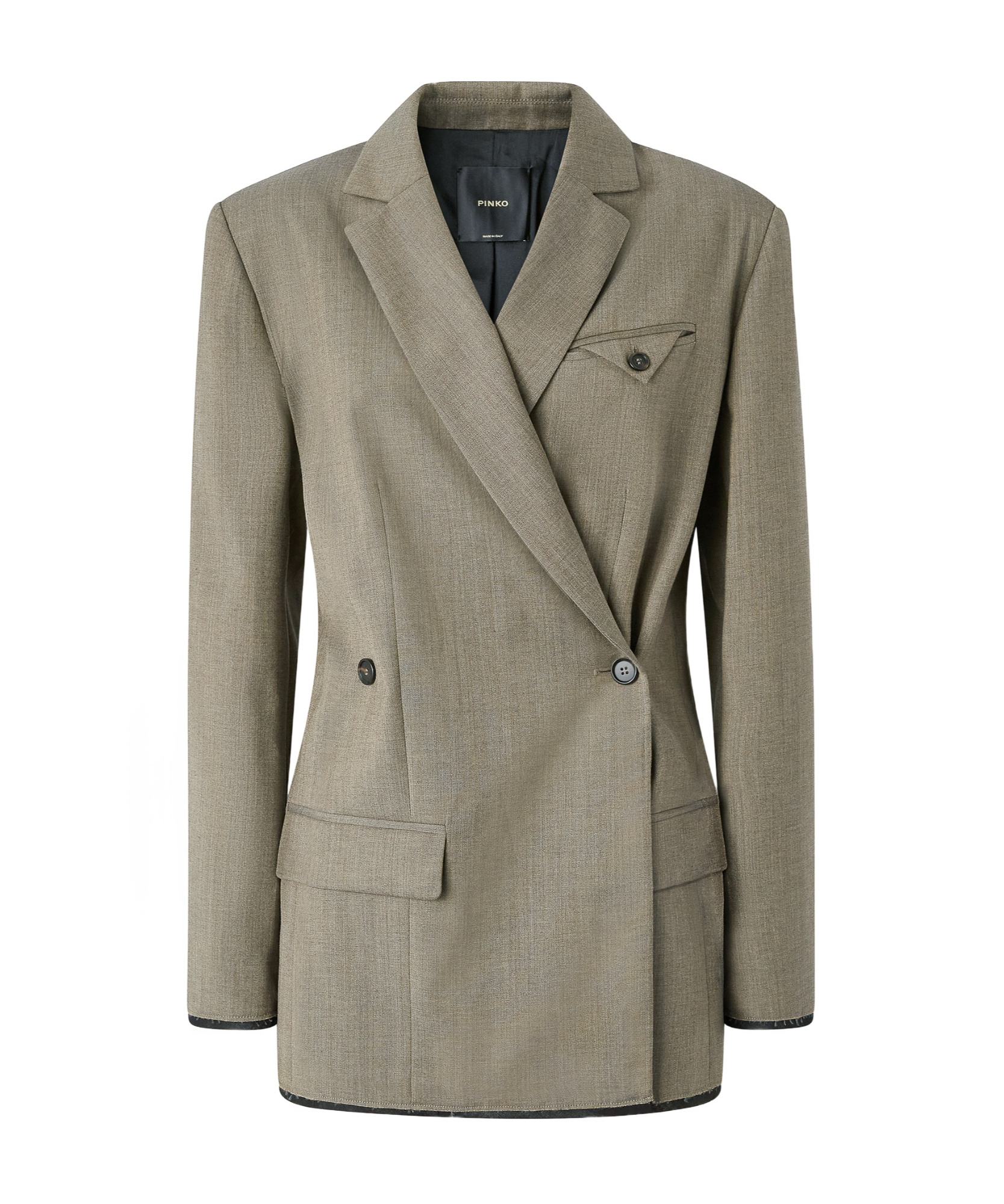 Pinko Long-sleeved Suit Coat In Gray