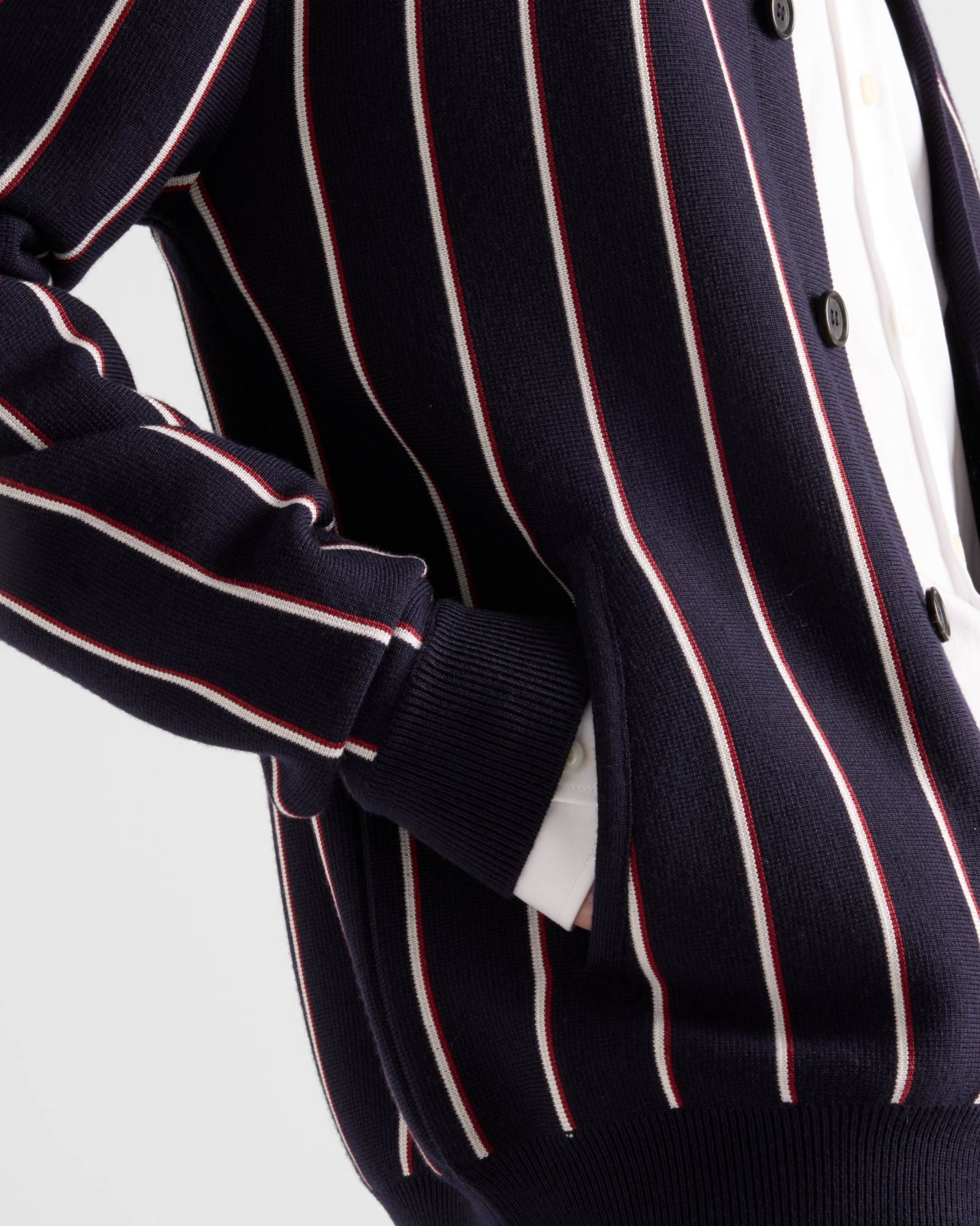 Prada Cardigan Aus Wolle Und Seide In Blue