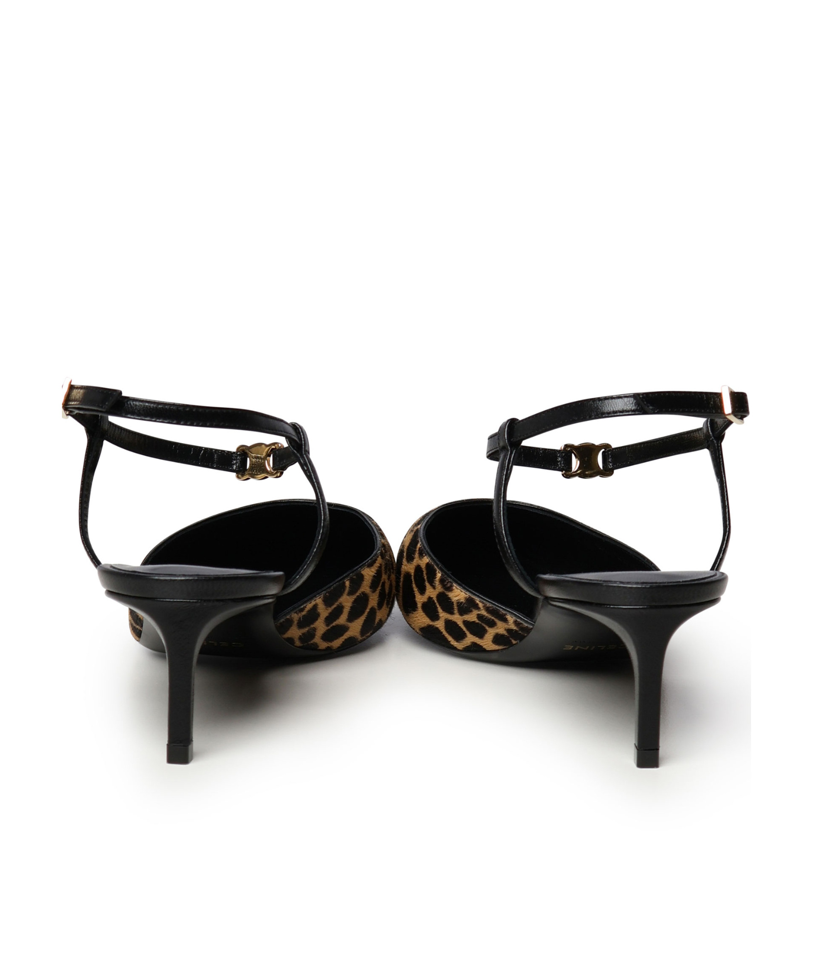 Celine Pointed High-heeled Sandals In Black