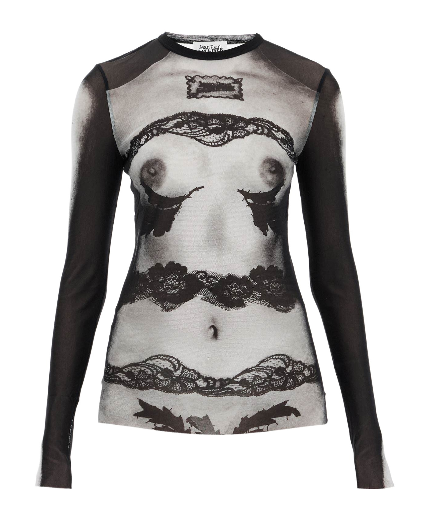 Shop Jean Paul Gaultier Graphic-print T-shirt In Black