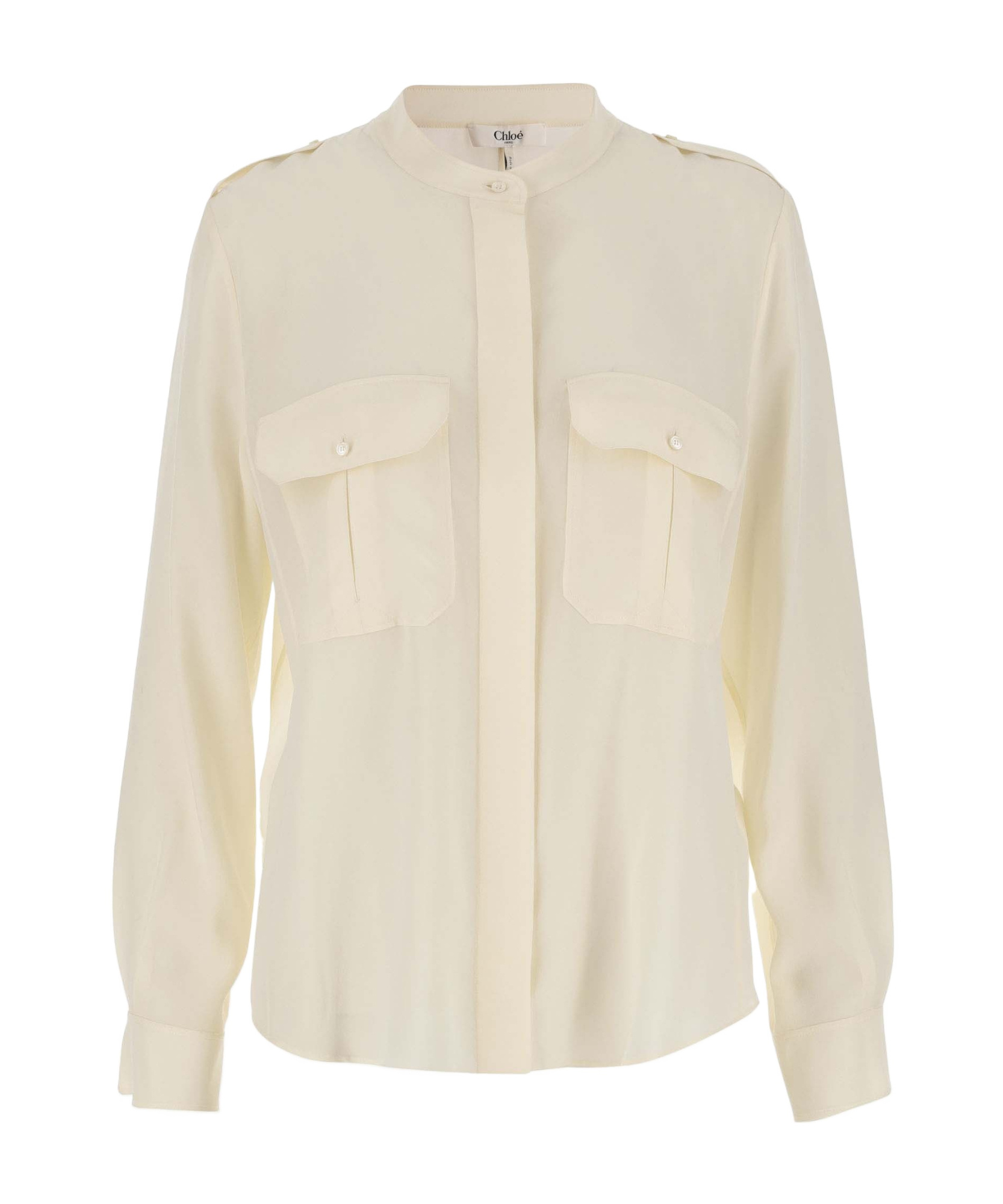 Chloé Pokets Classic Turtle Neck Shirt Clothing In Nude