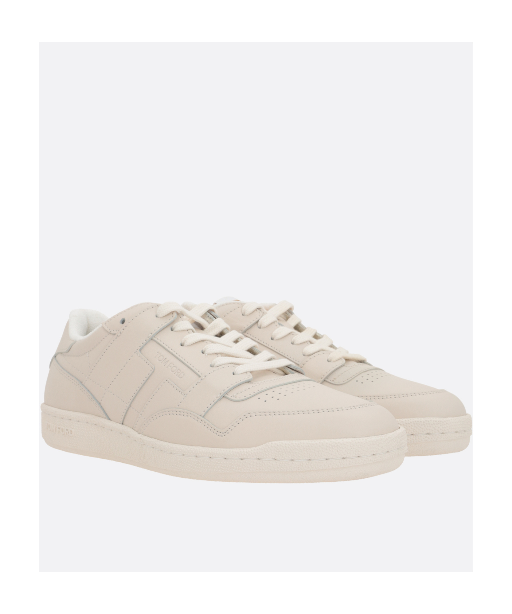 Tom Ford Round Head Lacing Low-cut Casual Sneakers In Nude