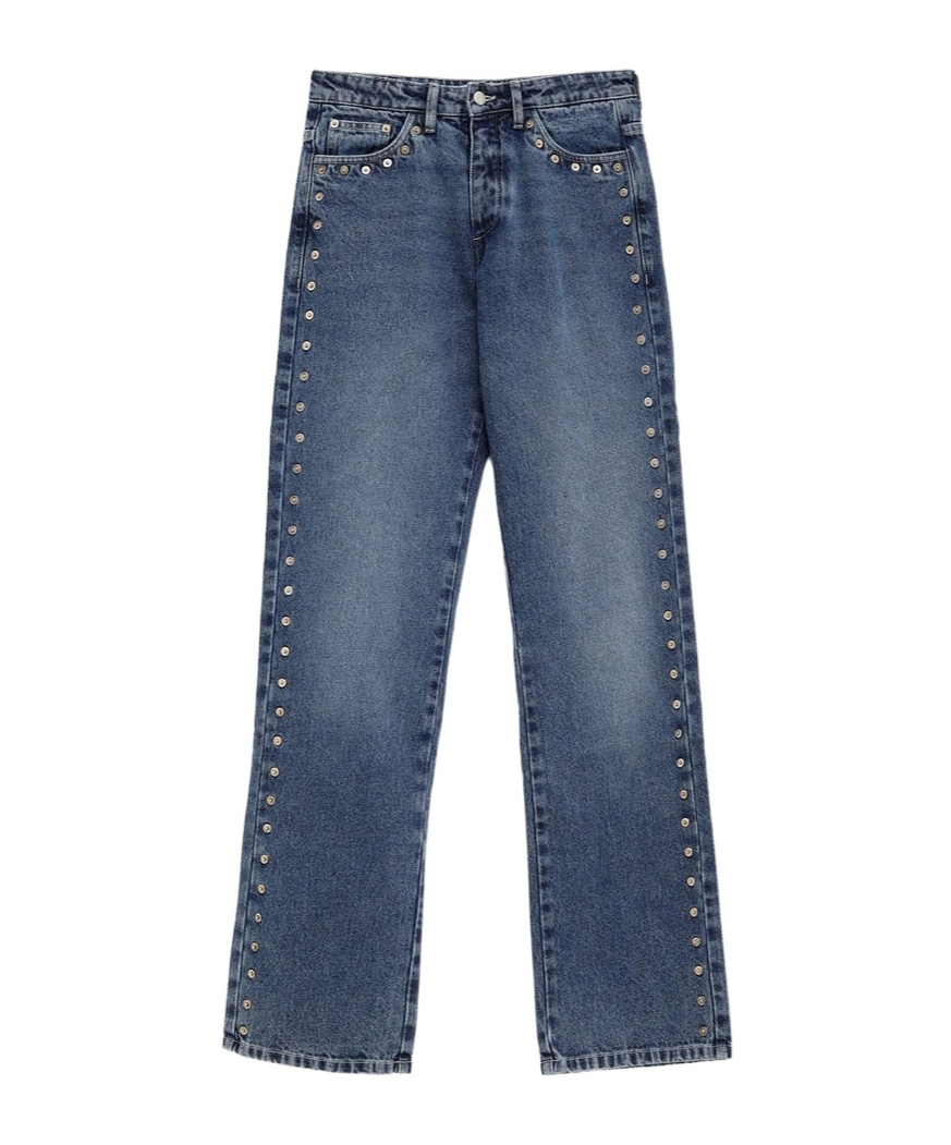 Paloma Wool Crowd Studded Jeans In Blue