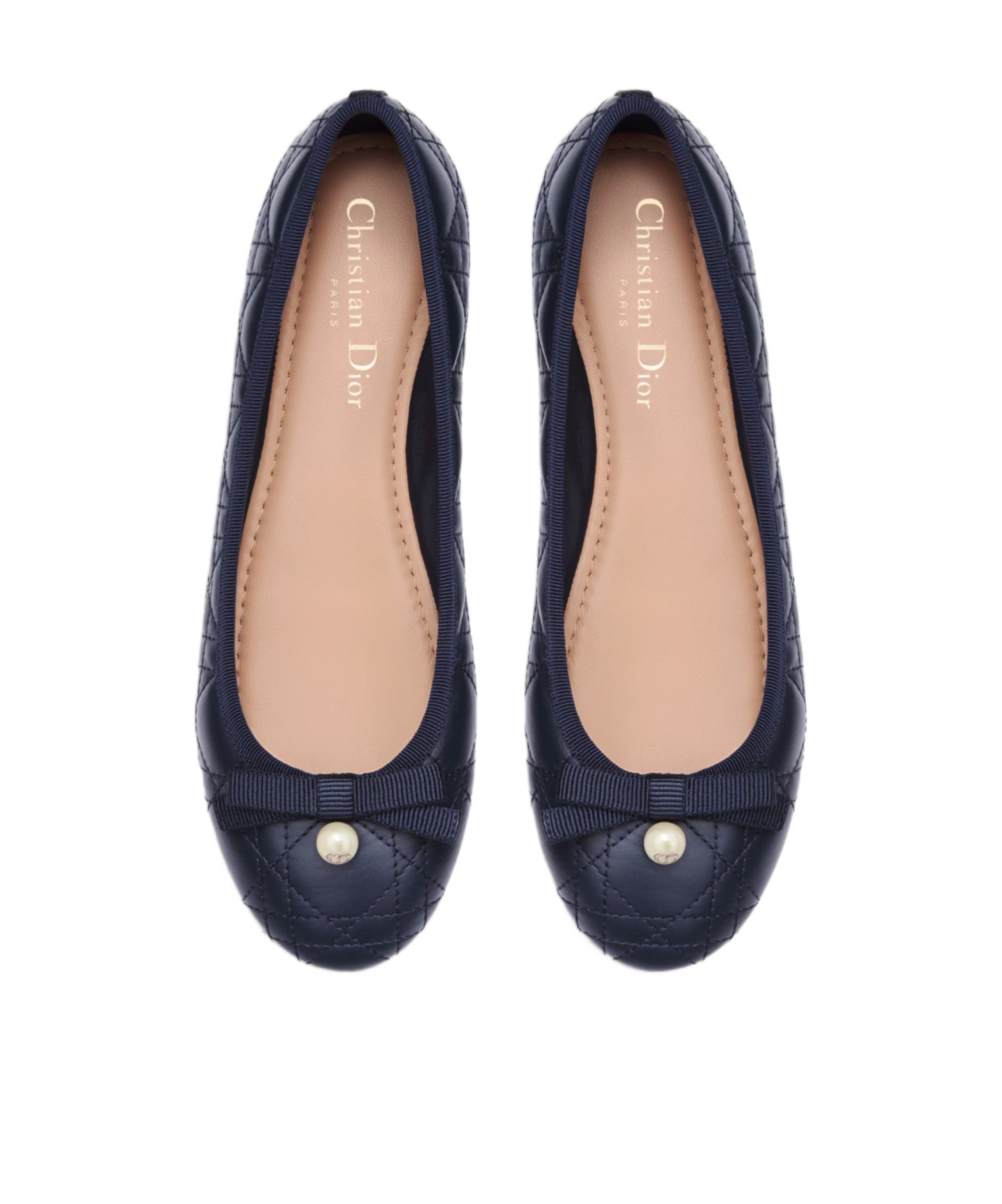 Dior Shallow Flat Ballet Shoes In Blue