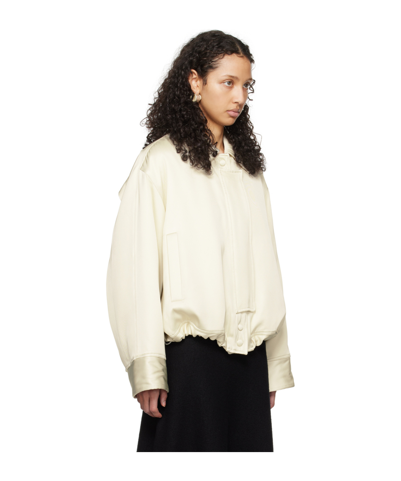 Jil Sander Zipper Long-sleeved Casual Jacket In White