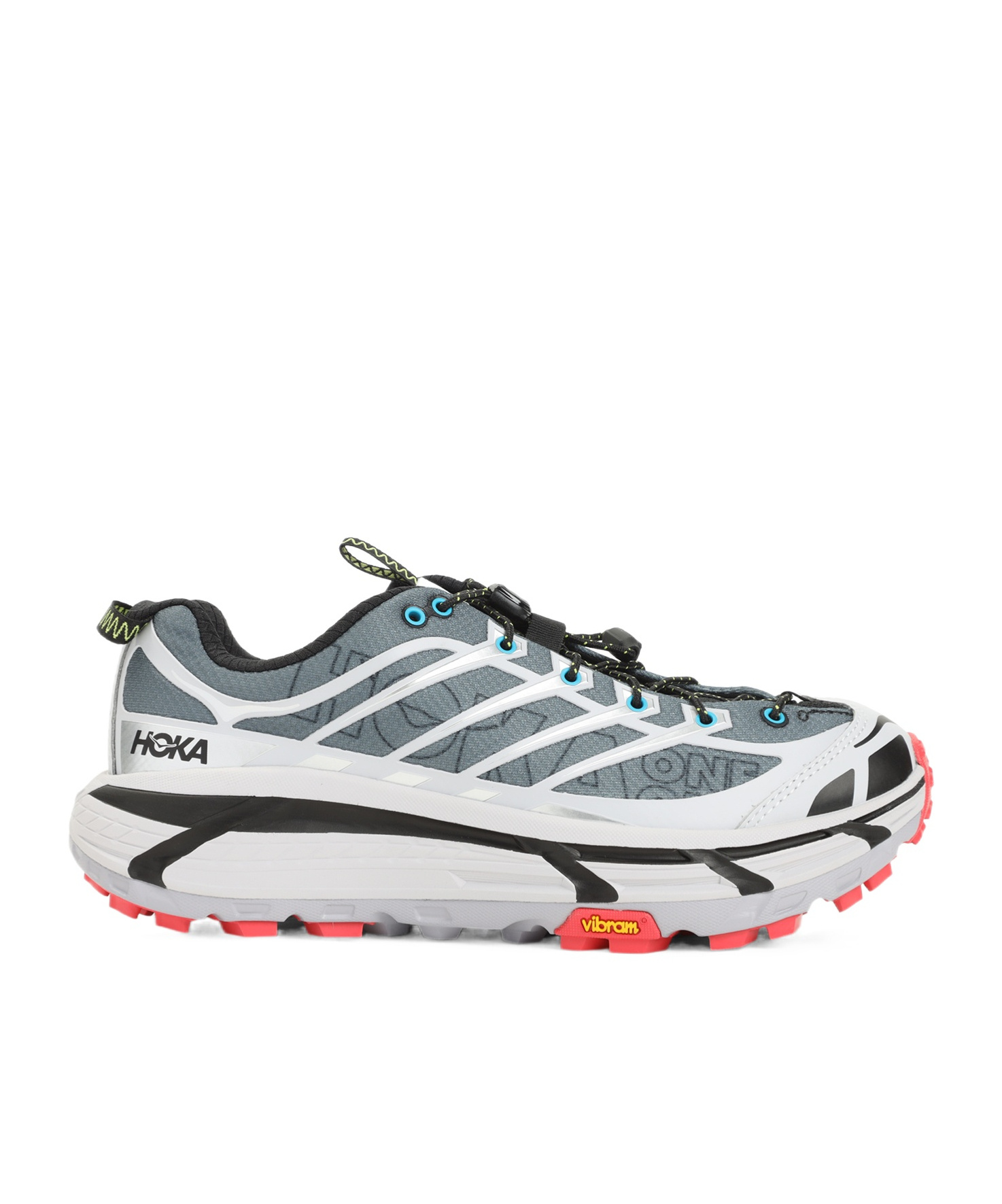 Hoka Mesh Sneakers With Heat-bonded Overlays In Gray