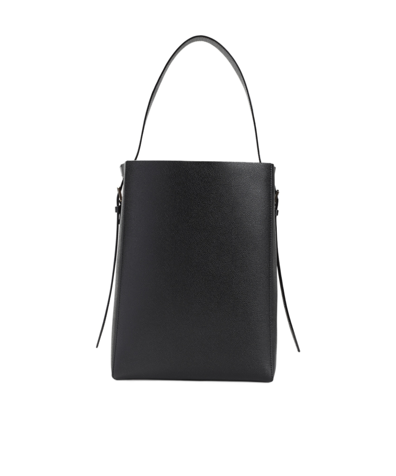 Valextra Medium Soft Grained Leather Tote Bag In Black