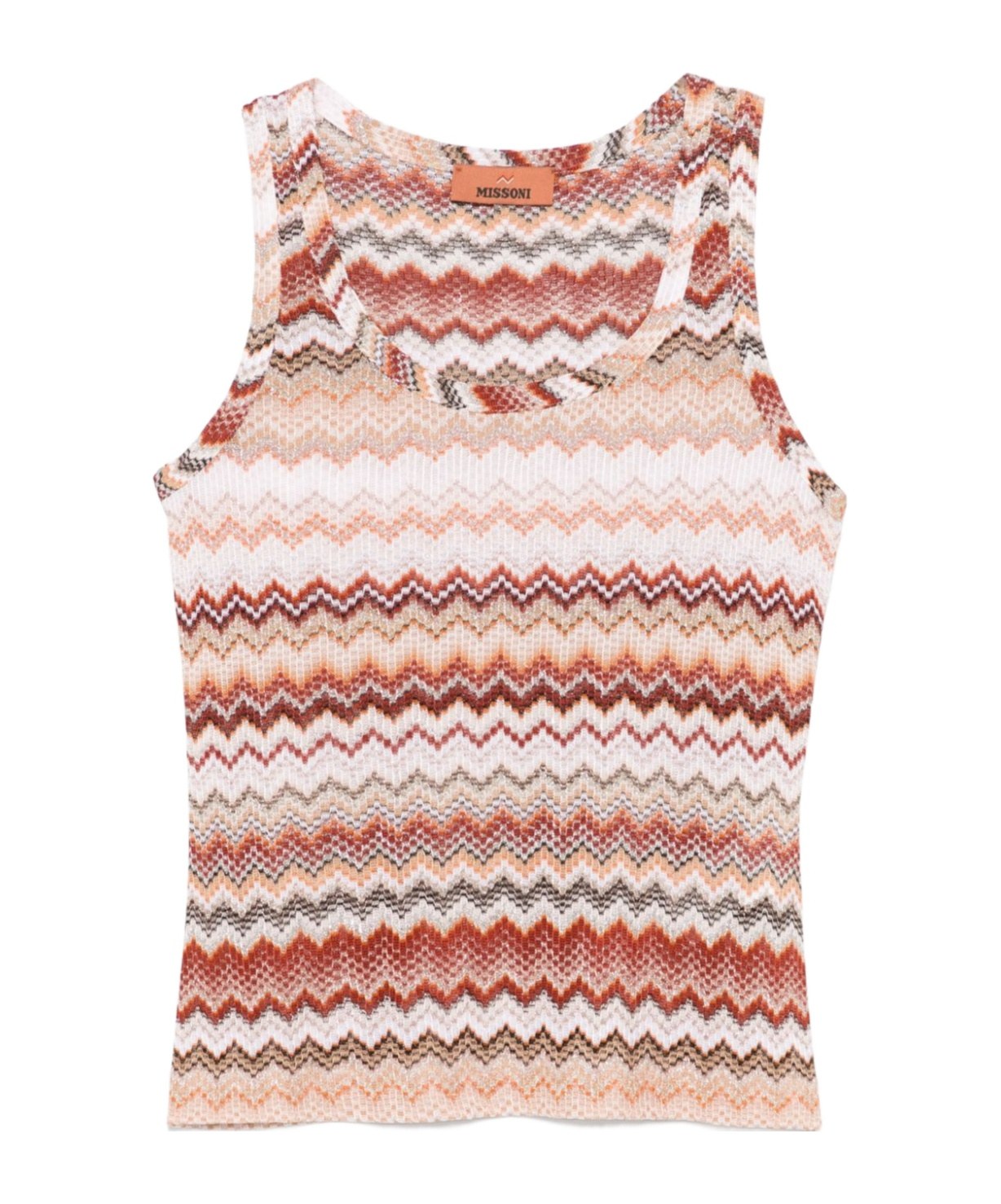 Shop Missoni Zigzag-pattern Tank Top In Pink